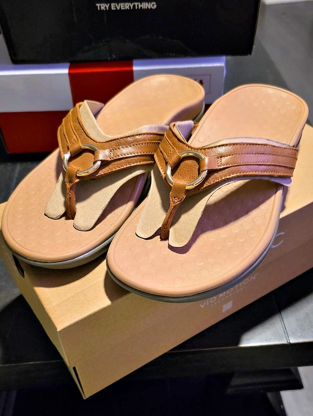 Vionic Aloé Women's Sandals Mocha Brown NIB